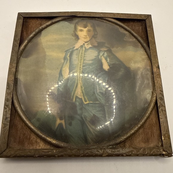 Other - MINI ANTIQUE FRAMED The Blue Boy Thomas Gainsborough 3x3"